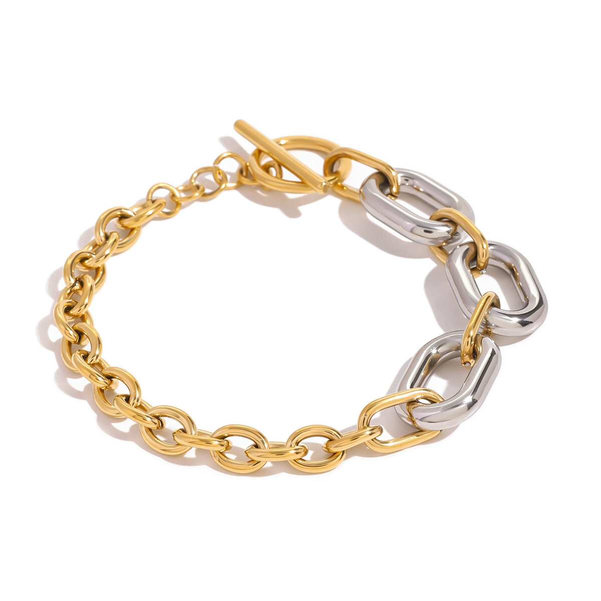 1 Paar Ohrringe der Simple Series, klassisch, geometrisch, Edelstahl, 18 Karat vergoldet, für Damen h5 