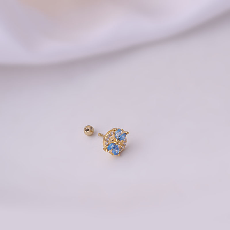 1 Piece Simple Series Classic Heart Titanium Steel No Plating Material Zircon Women Piercing Earrings Picture2