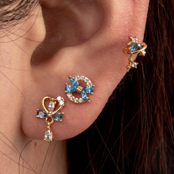 1 pezzo semplice serie classico cuore titanio acciaio senza placcatura materiale zircone orecchini da donna piercing