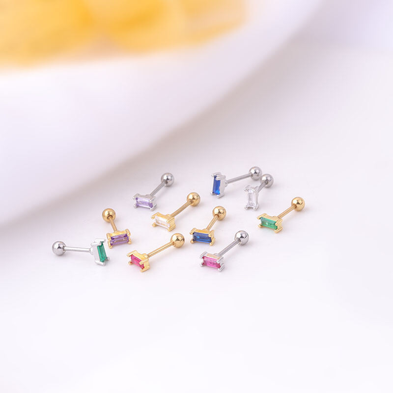 1 Piece Simple Series Classic Animal Titanium Steel No Plating Material Zircon Women Piercing Earrings h5 Picture2