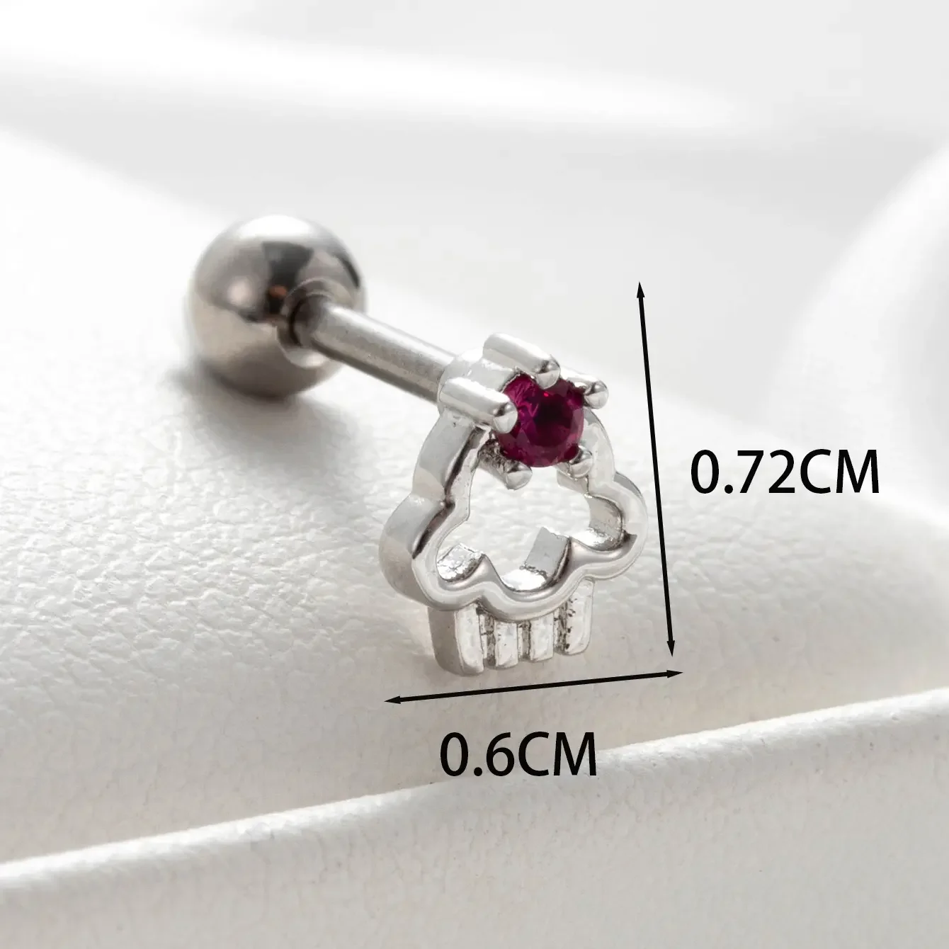 1 pezzo semplice serie classica geometrica rame senza placcatura materiale zircone orecchini da donna piercing h5 