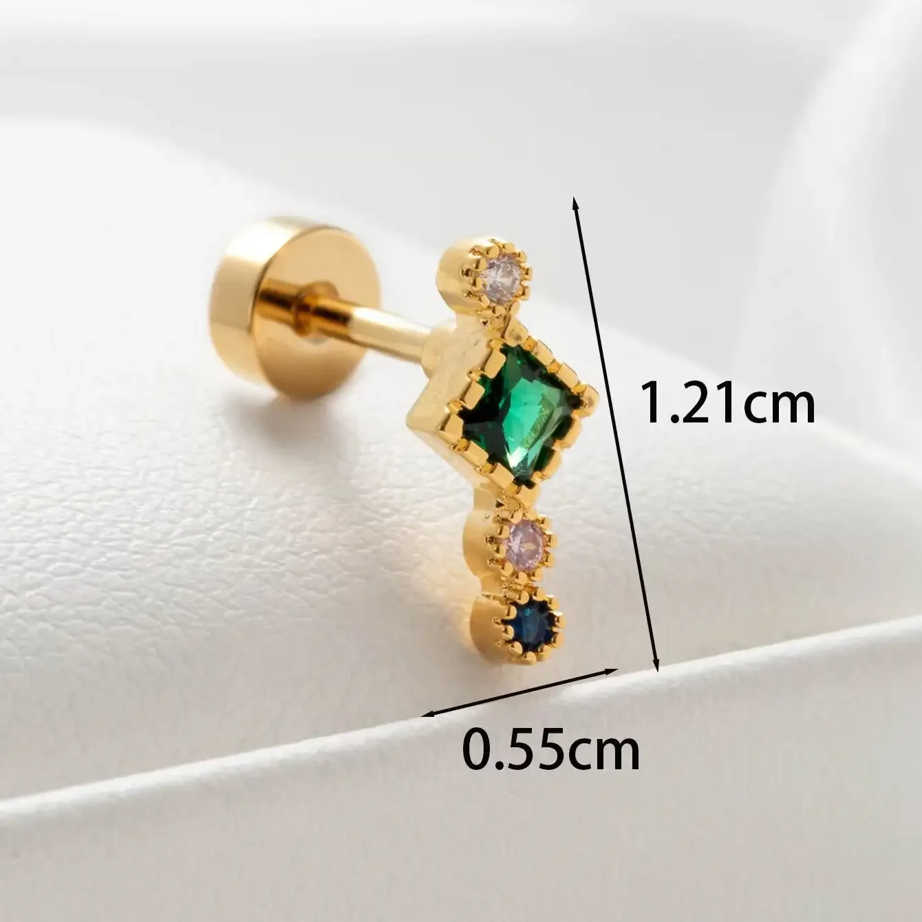 1 Piece Simple Series Simple Flower Titanium Steel No Plating Material Zircon Women Piercing Earrings