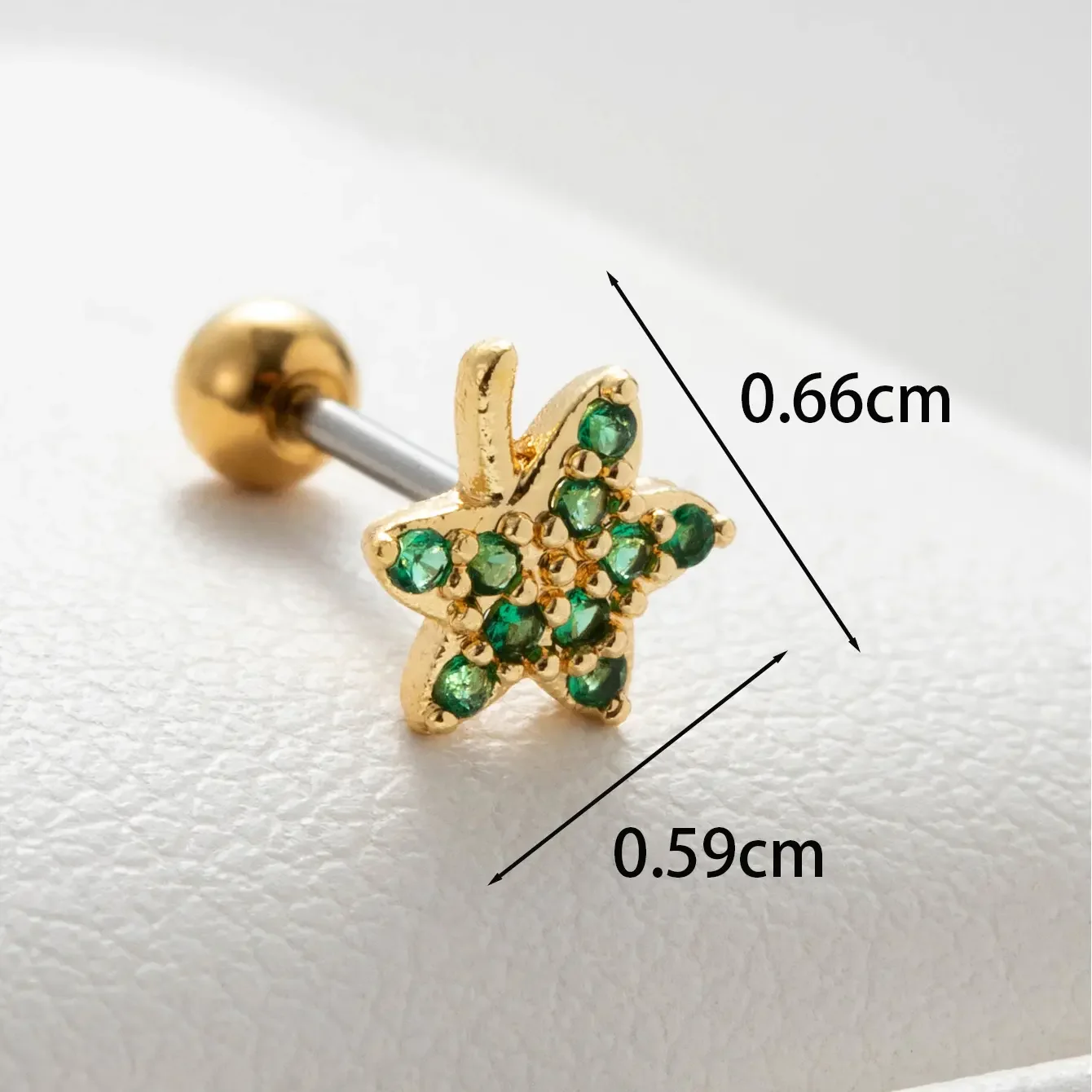 1 Adet Sade Seri Basit Bitki Titanyum Çelik Kaplamasız Malzeme Zirkon Kadın Piercing Küpe h5 