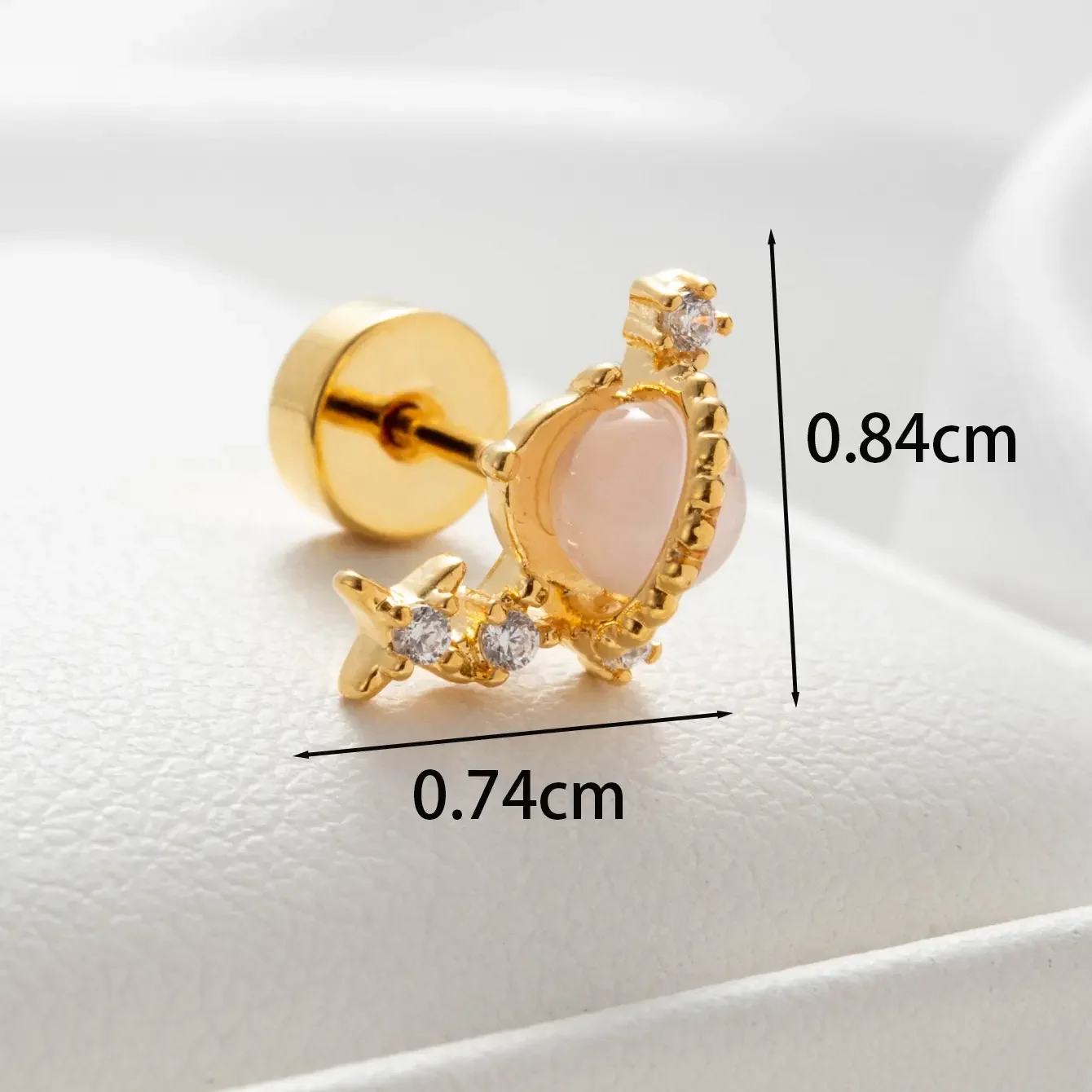 1 pezzo semplice serie classica animale titanio acciaio senza placcatura materiale zircone orecchini da donna piercing h5 