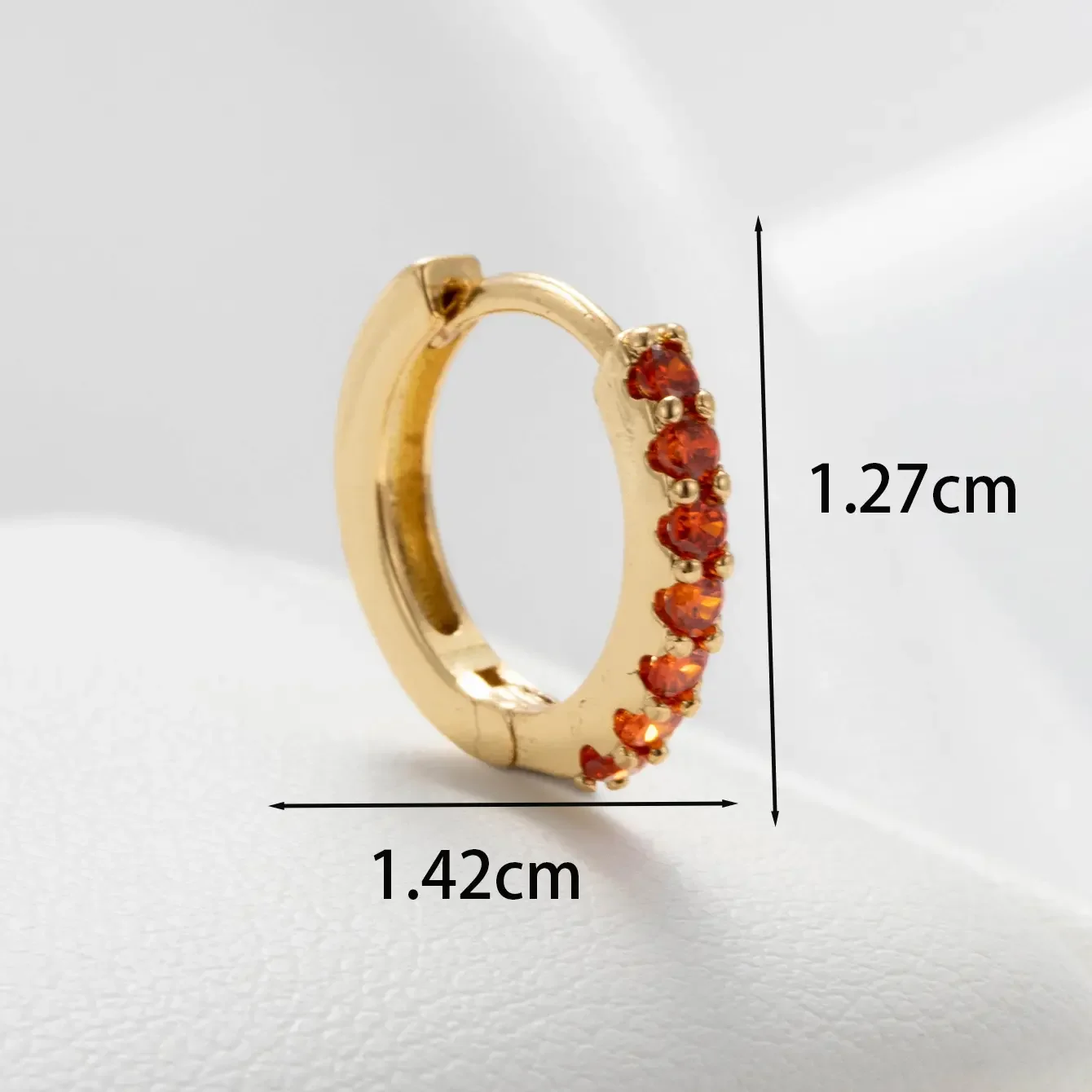 Boucles d'oreilles piercing femme Simple Series Classic Flower en cuivre sans placage, ornées de zircon. h5 