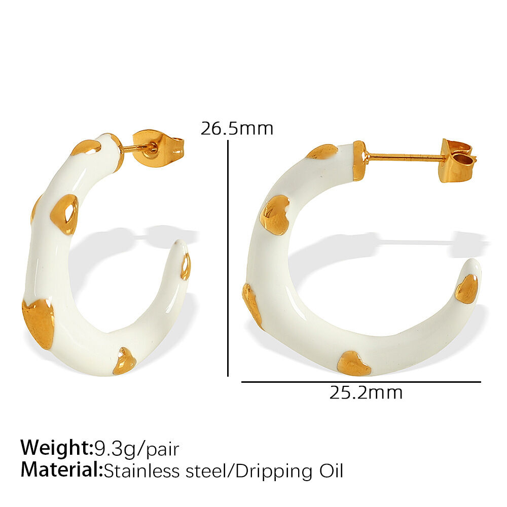 EH641 Orecchini pendenti in oro bianco con olio 