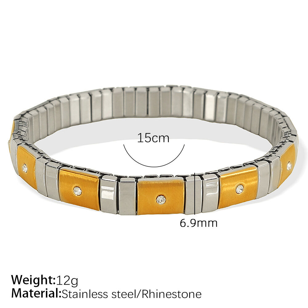 Bracciale elastico in oro SL46 Immagine4