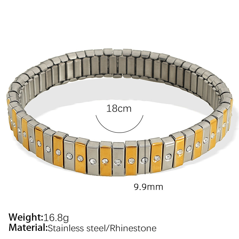Bracciale elastico in oro SL47 Immagine5