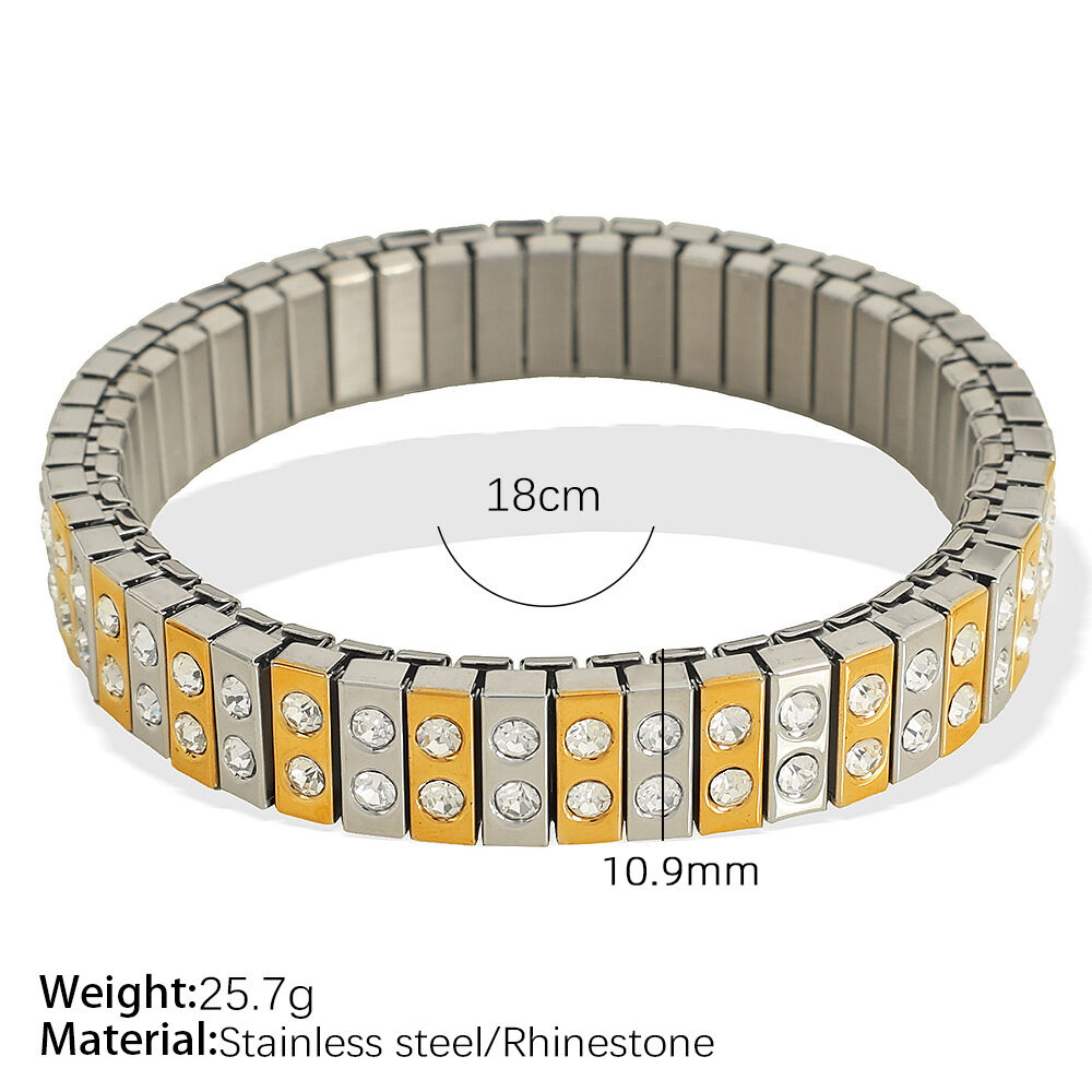 Bracciale elastico in oro SL48 Immagine6