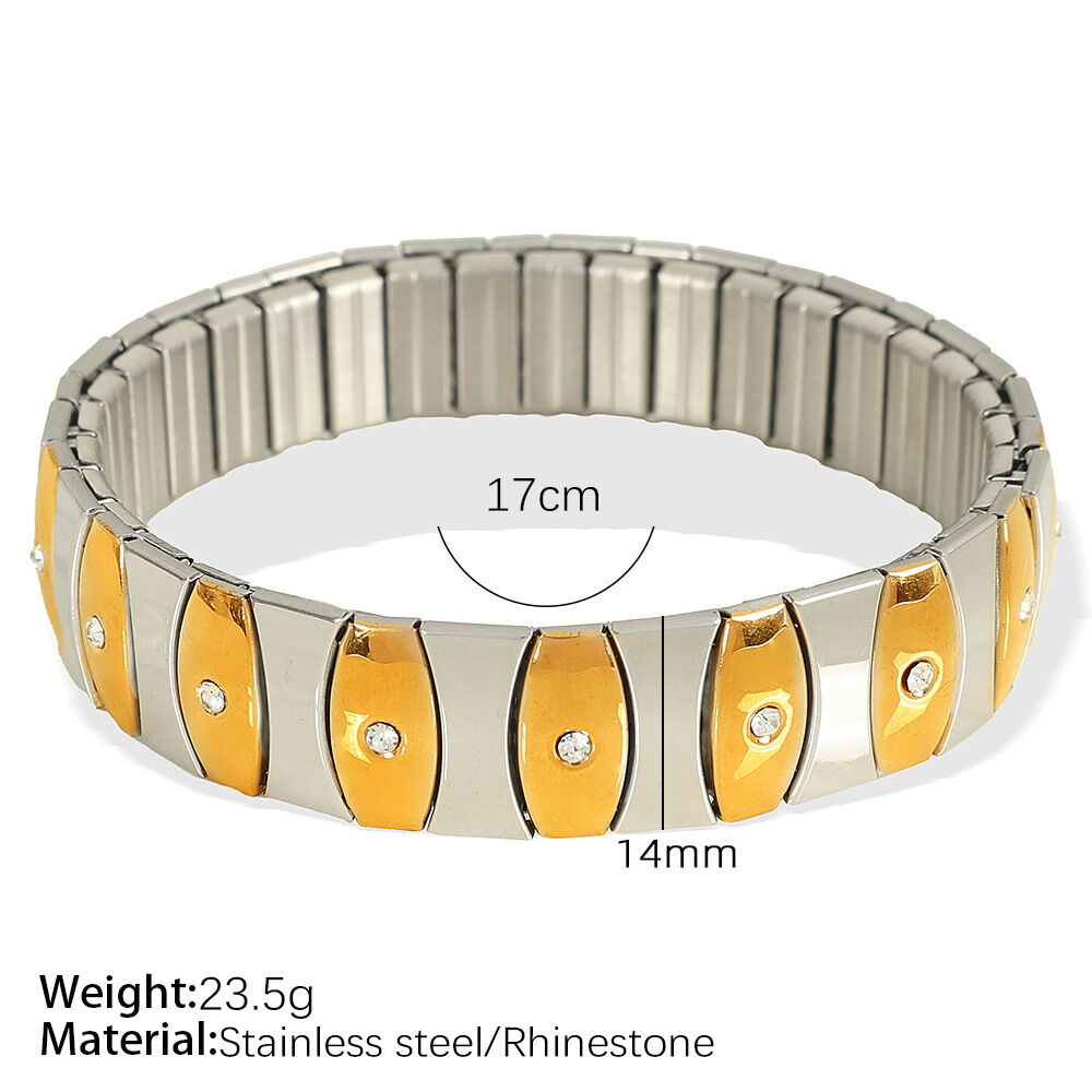 Bracciale elastico in oro SL49 Immagine7
