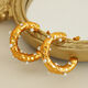 Eh717 White Pearl Diamond Gold Earrings