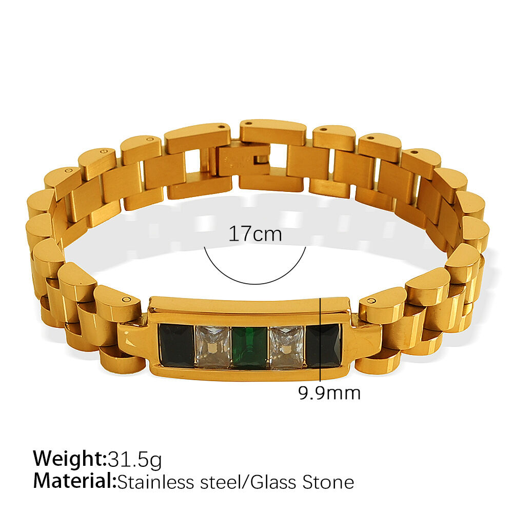 Sl63 Colored Stone Gold Bracelet Picture2