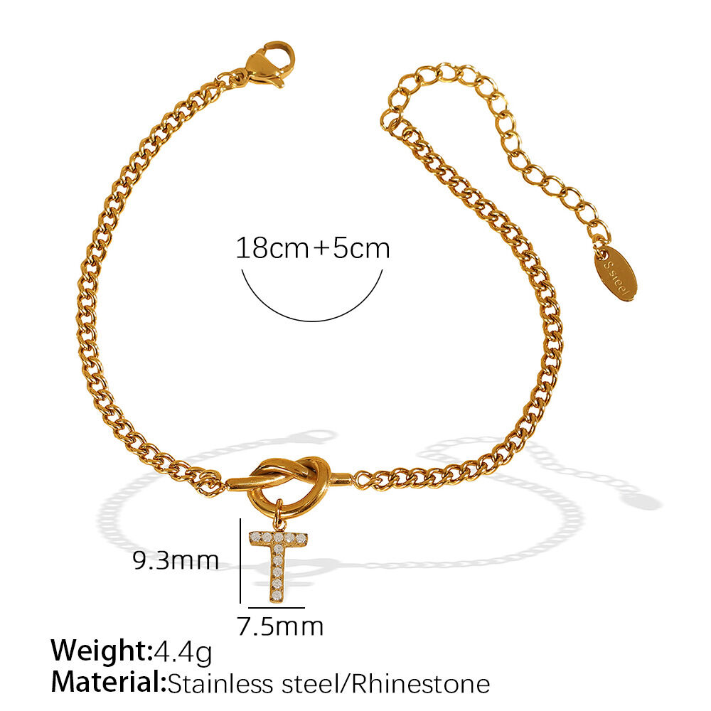 Sl100 White Diamond T Gold Bracelet Picture20