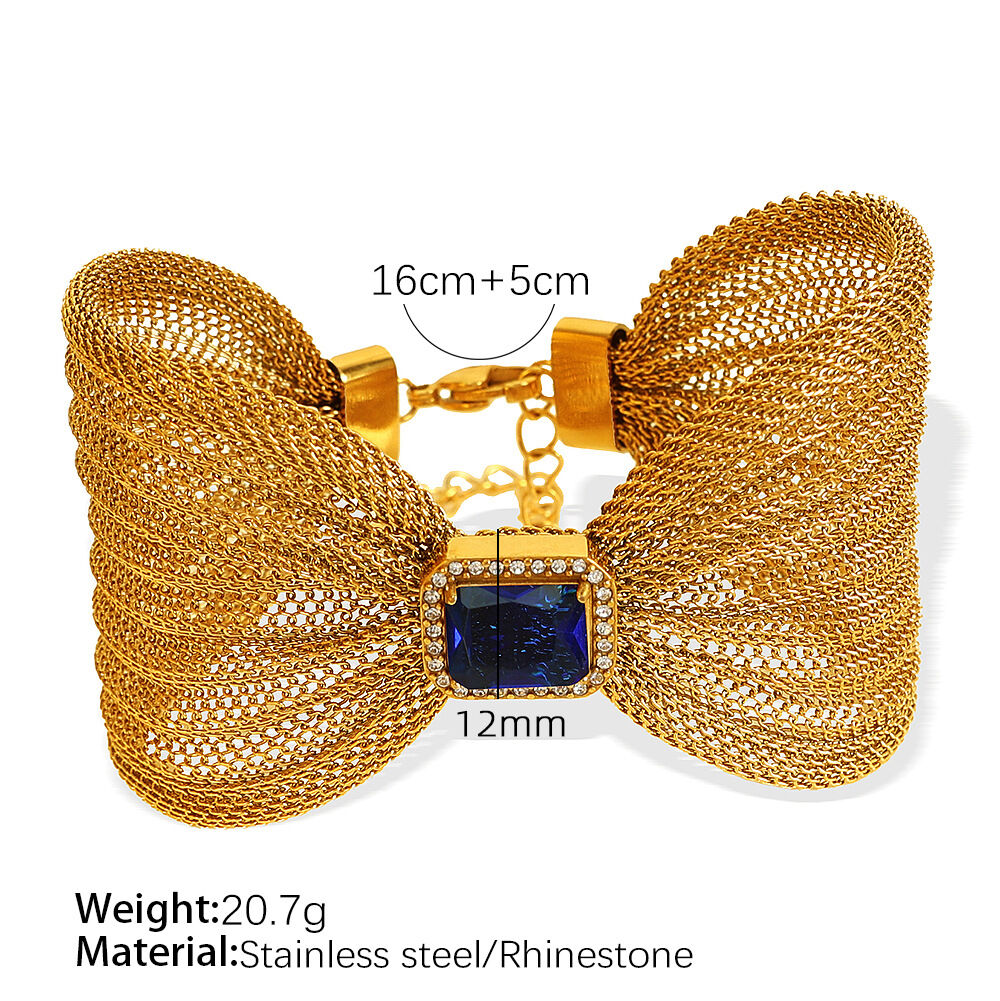 Pulsera SL65 de oro y circonita azul marino Imagen2