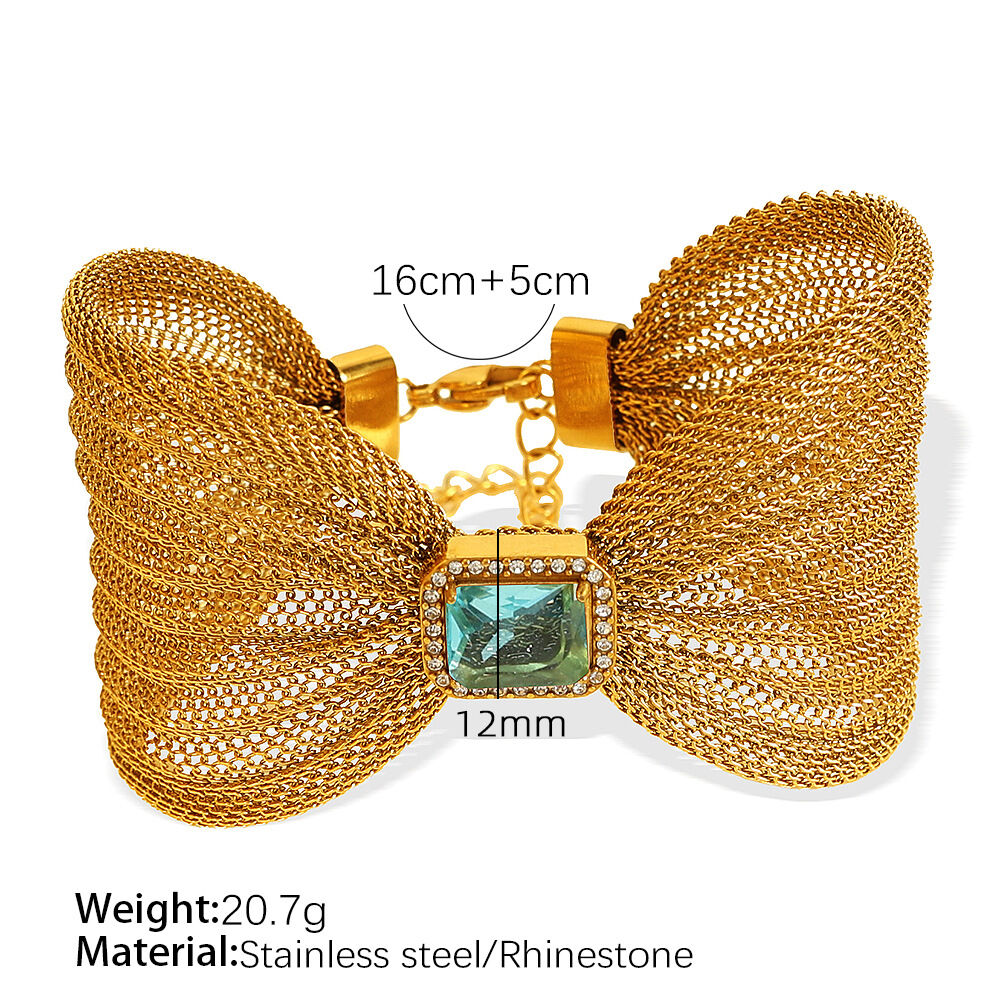 Pulsera SL65 de oro y circonita azul claro Imagen7