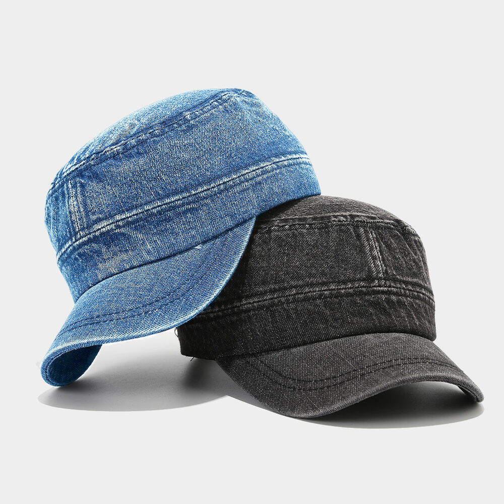 Casual Gradient Color Denim Fabric Women's Baseball Cap h5Picture3