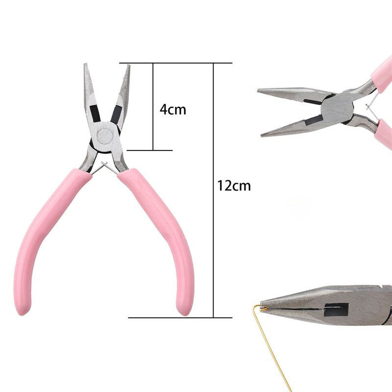 Powder Handle Needle Nose Pliers (Without Teeth) About 12Cm Long 