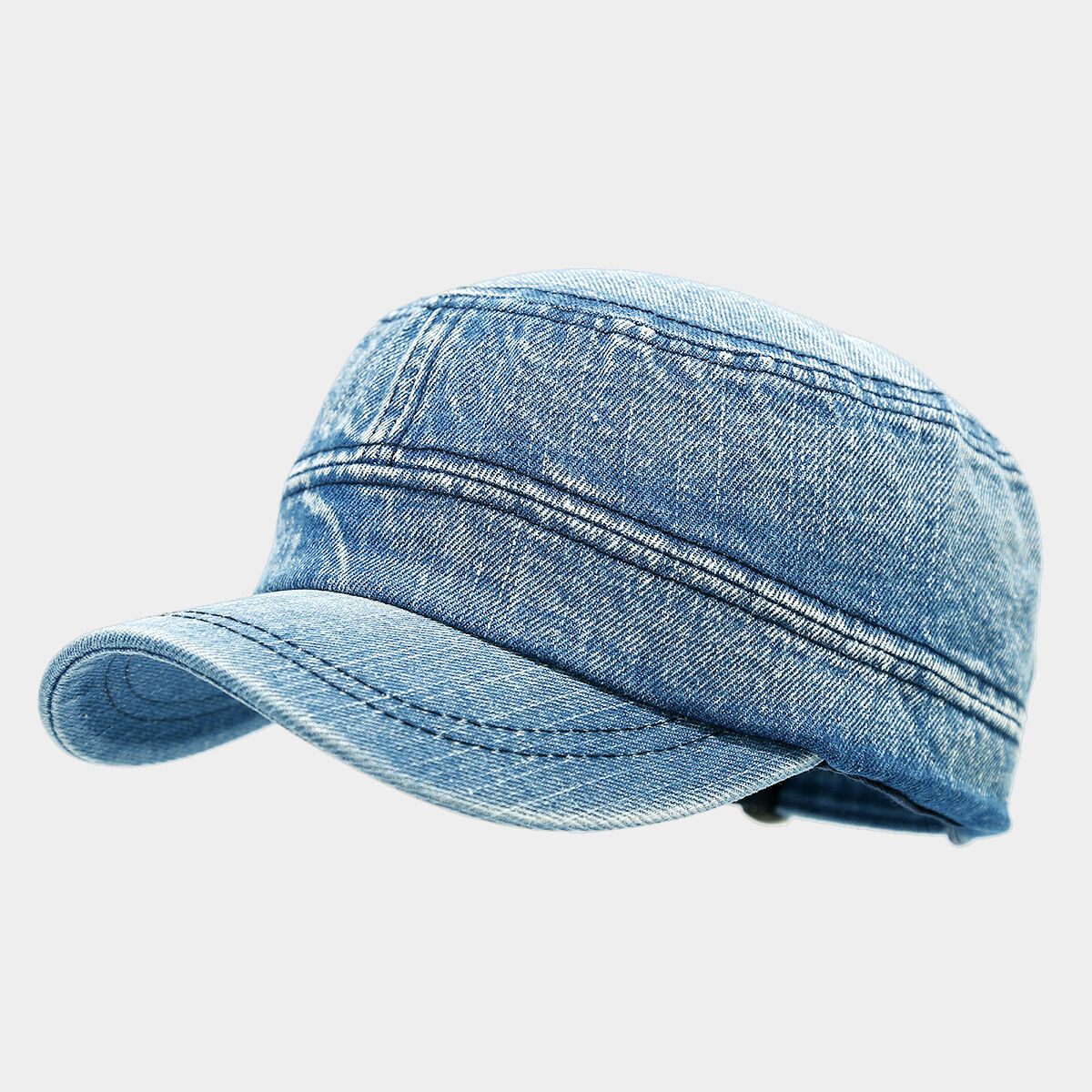 Casual Gradient Color Denim Fabric Women's Baseball Cap