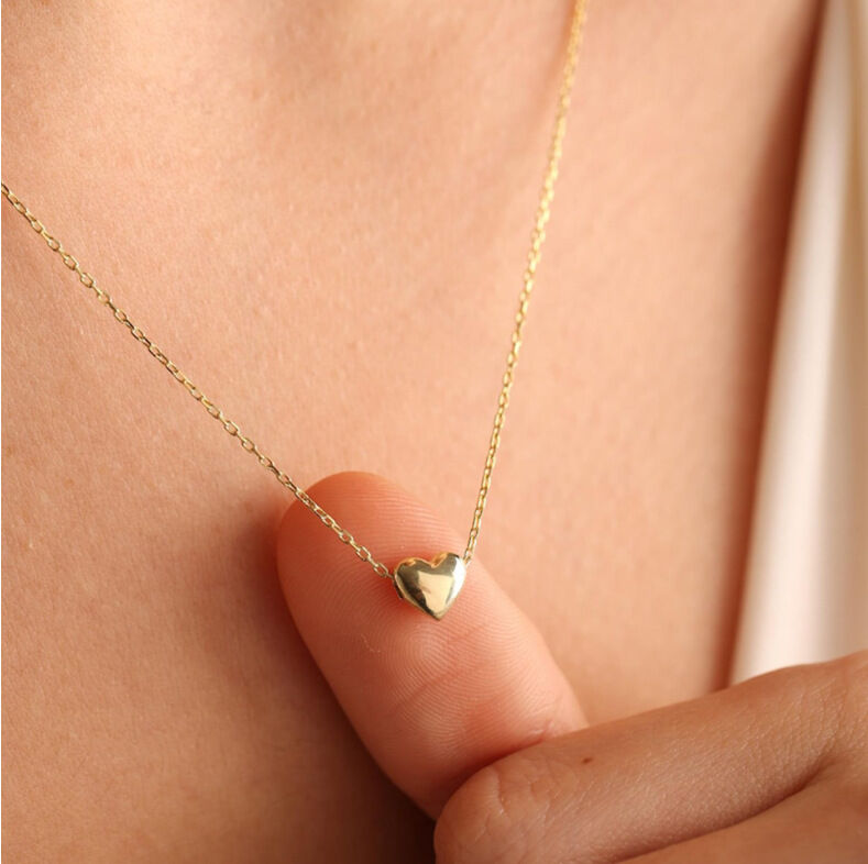 Simple Series Classic Droplet Heart Stainless Steel Waterproof Women's Pendant Necklaces h5 Picture4