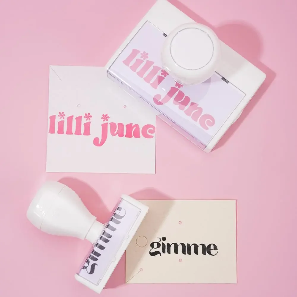 1 Piece DIY LOGO Plastic Stamp(3 ink bottles included with stamp) h5 Picture2