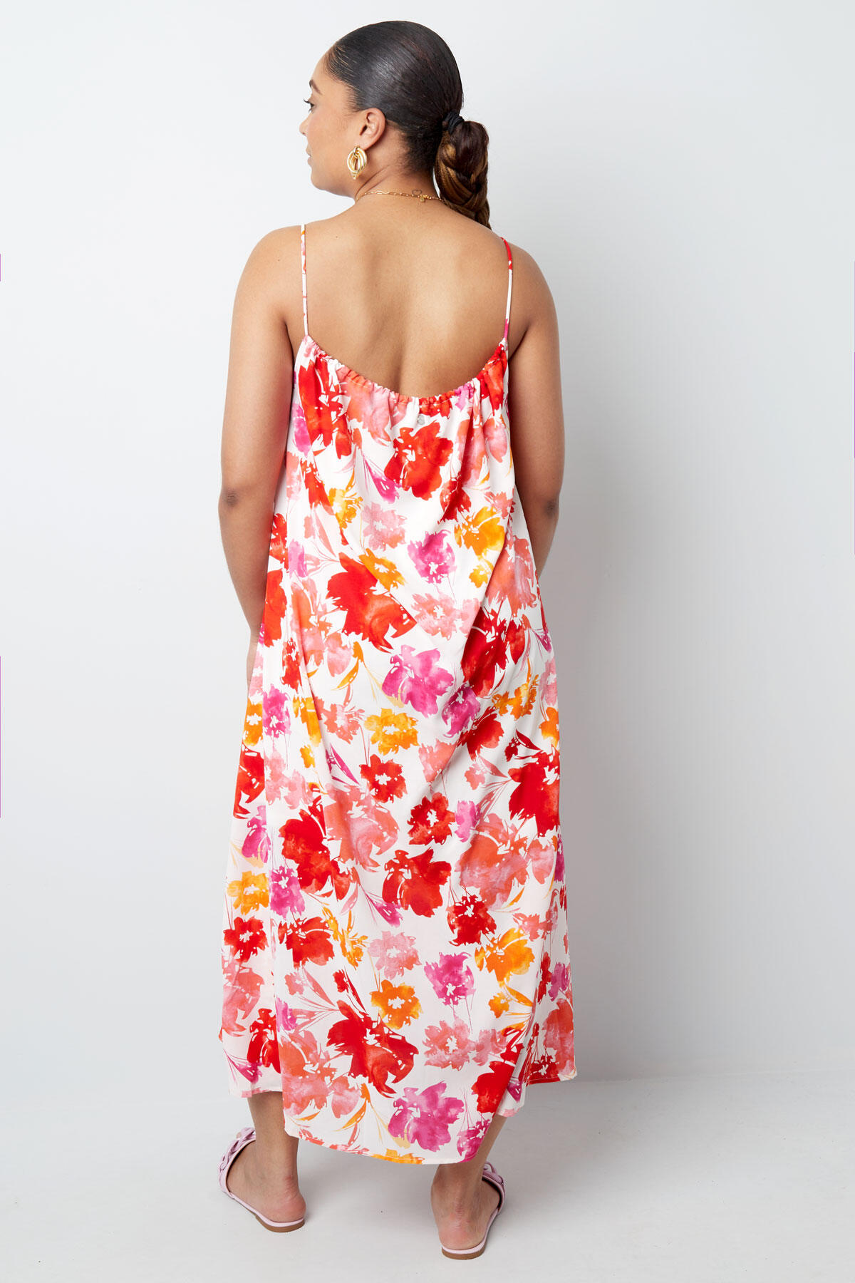 Vestido estampado floral - rosa/naranja h5 Imagen8