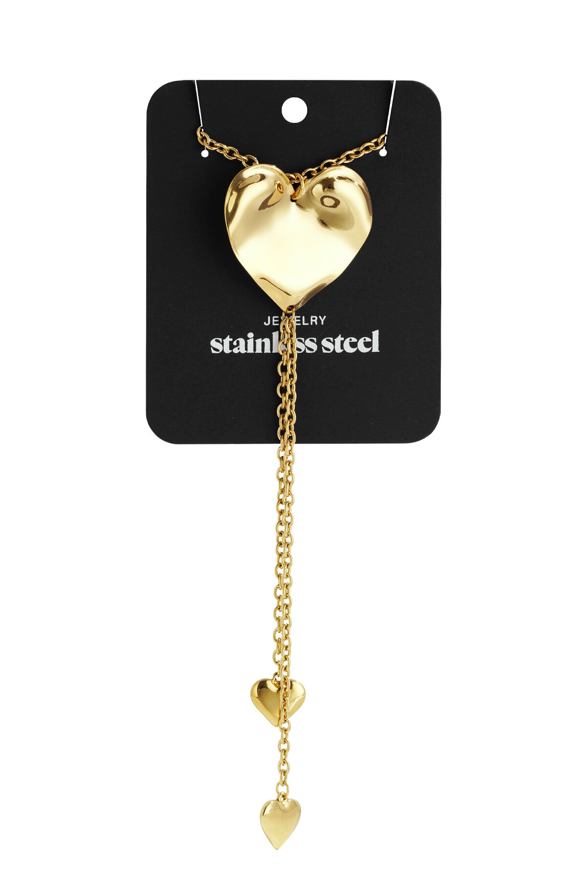 Edelstahl Lange Halsketten Herz Casual Täglich Einfache Serie frauen schmuck h5Bild5