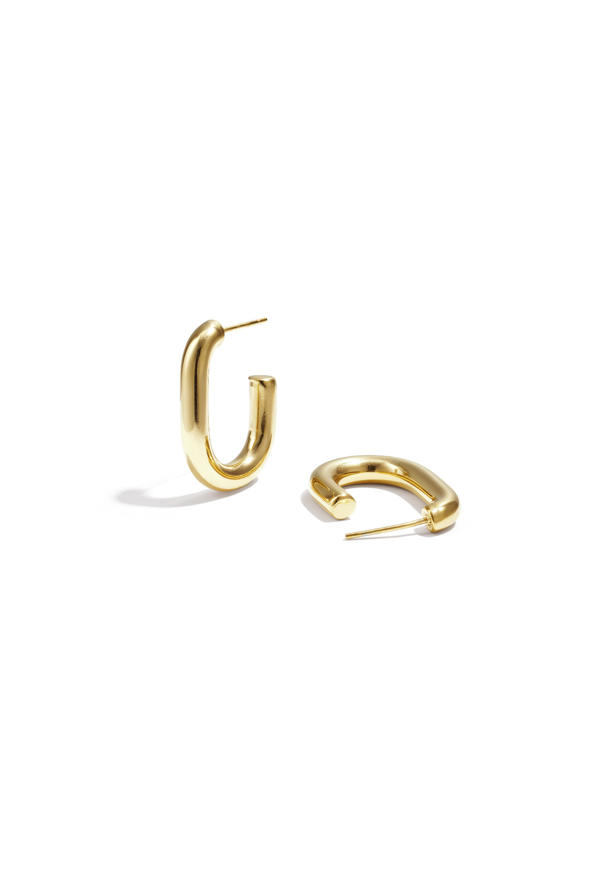 Stainless Steel Hoop Earrings rectangle Daily Simple Series Women's jewelry
