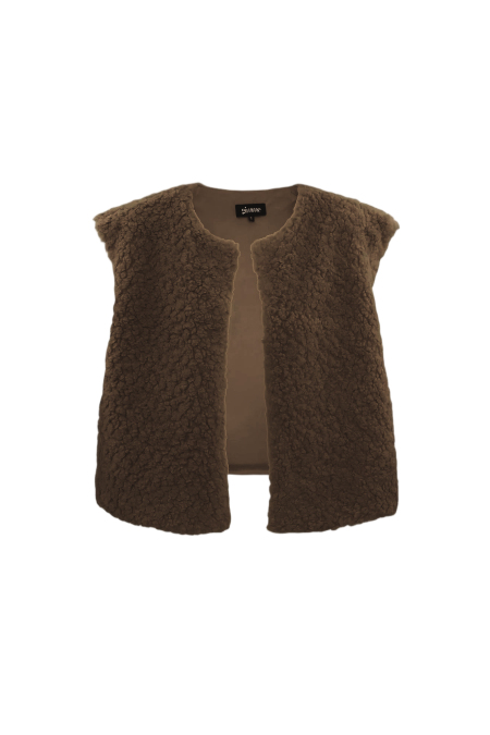 Woven Polyester Fiber Damen Weste Casual Solid Color Fall/Winter 2