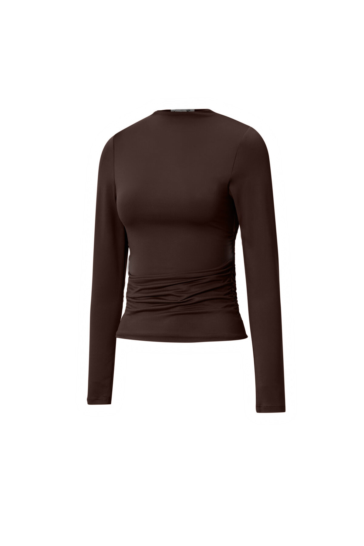 Knitted Nylon Women's Long Sleeve Top Basic Solid Color h5 Picture2