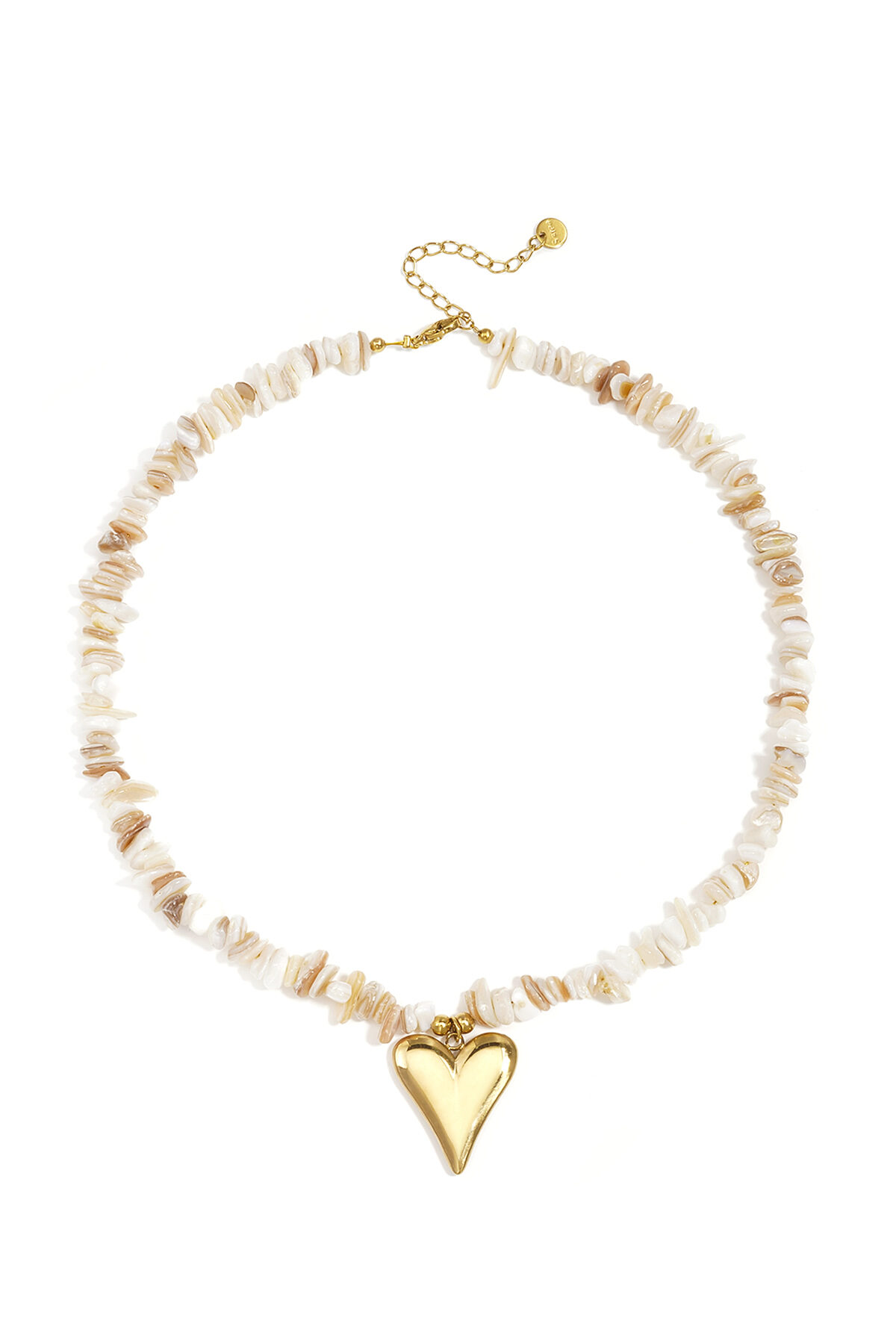 Edelstahl-Perlenkette Herzmotiv, Urlaubs- und romantische Serie, Damenschmuck 2
