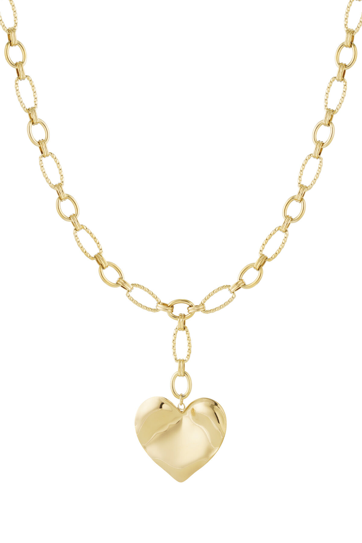 Big heart chain necklace h5 
