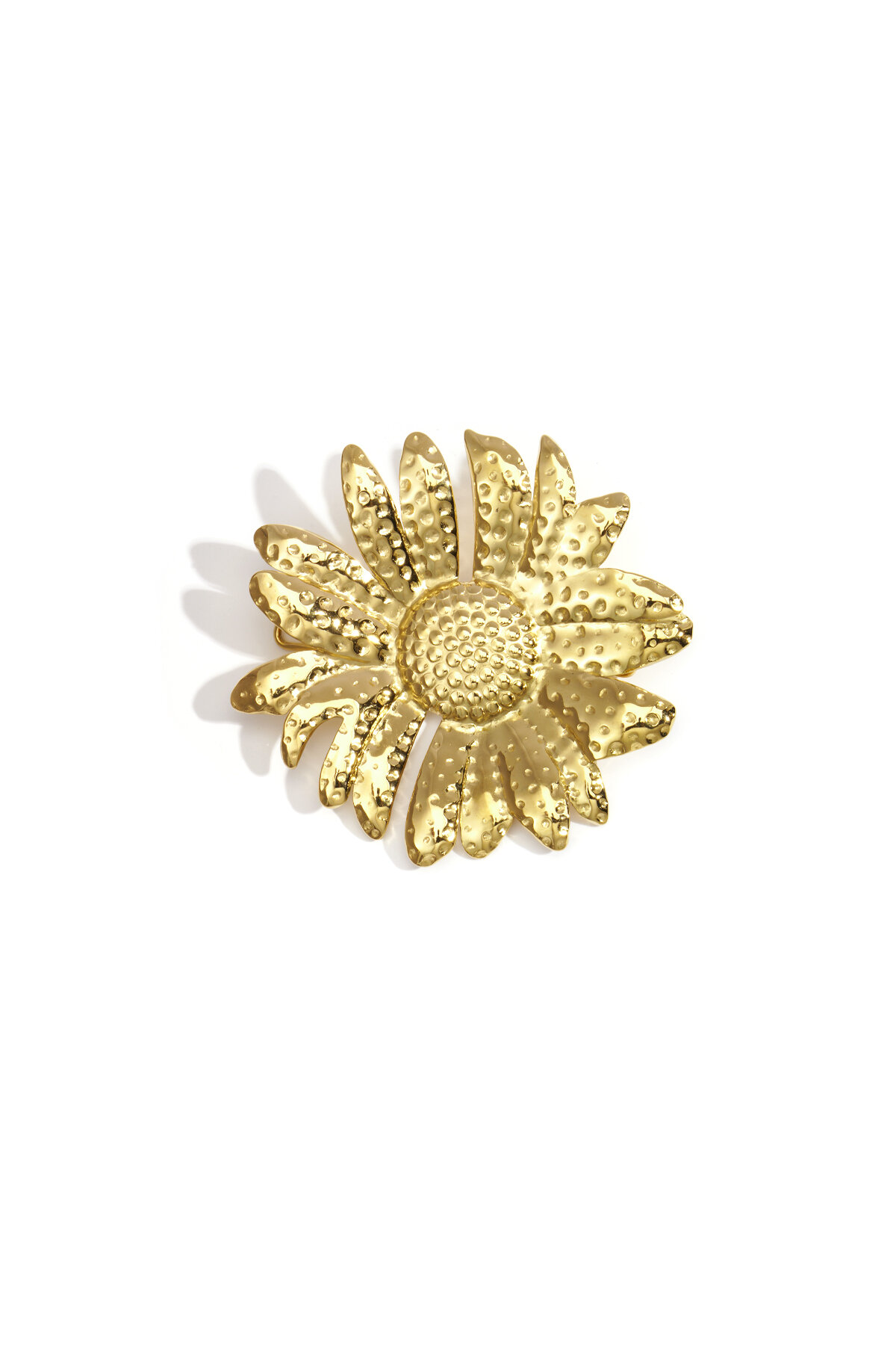 Haarnadel-Brosche in Blumenform mit Punktmuster 