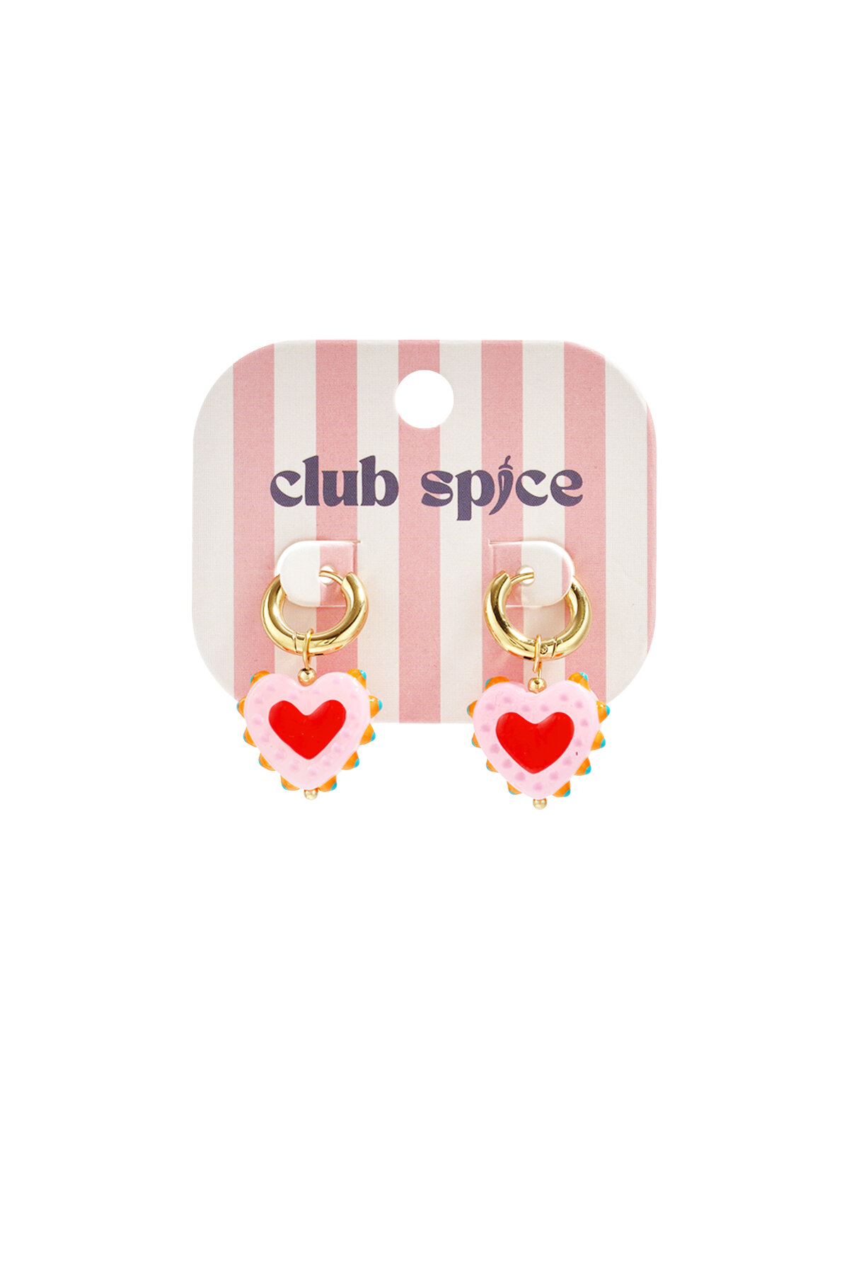Earrings with heart in candy motif h5 Picture4
