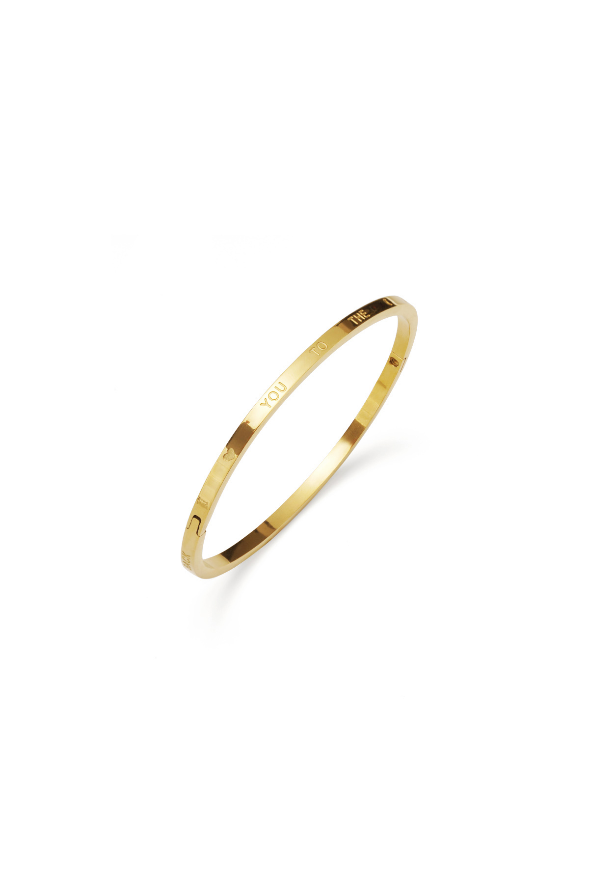 Groothandel RVS Goudkleurig Armband voor Vrouwen met Letters - Set van 1 Simple Series