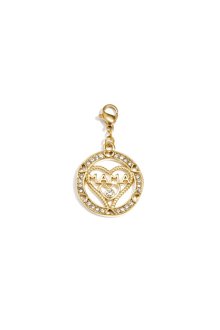 Jewelry charm mom in heart with rhinestones DIY 2