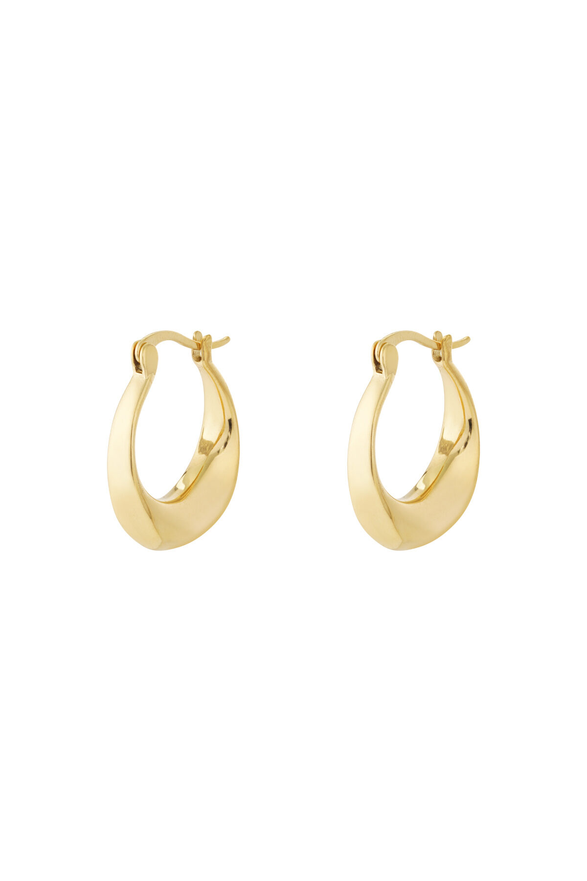 Curve hoop earrings 