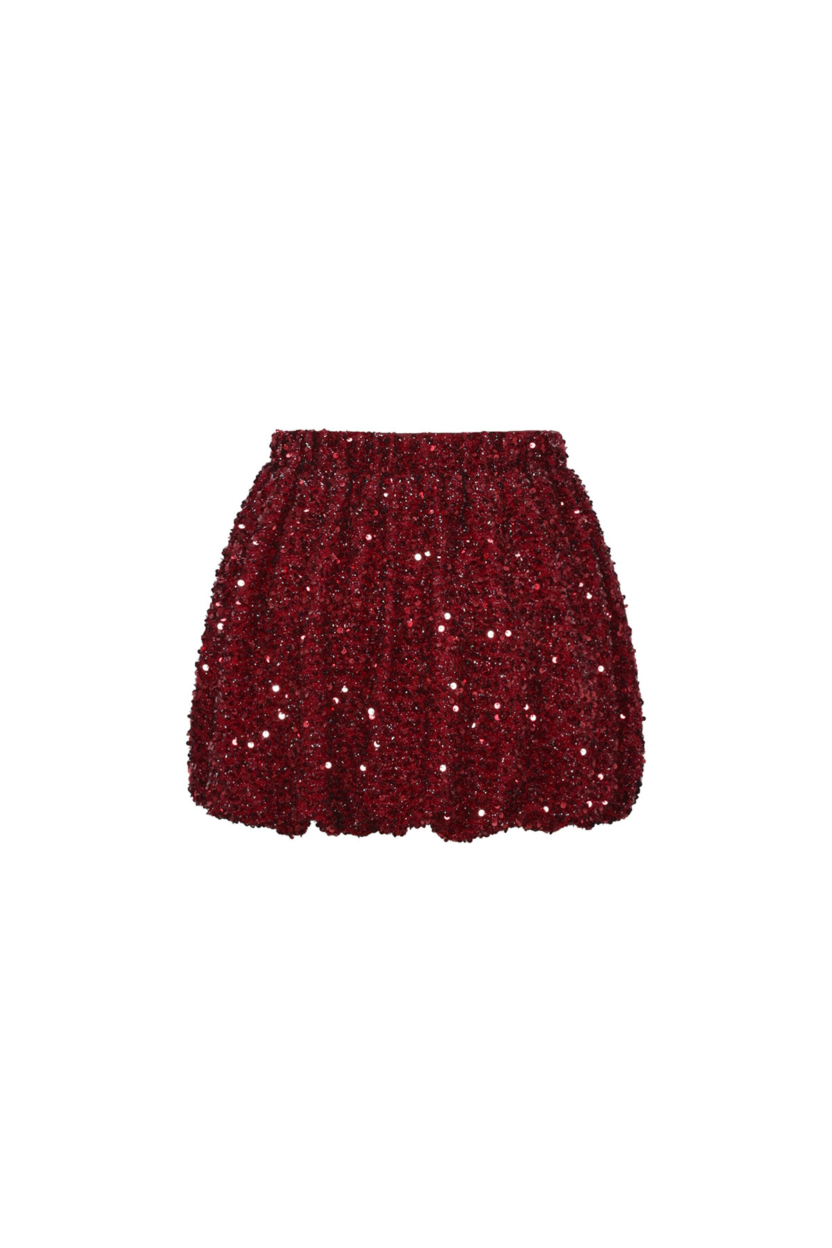 Woven Polyester Fiber Women's Mini Skirt Elegant Sequins h5 Picture3