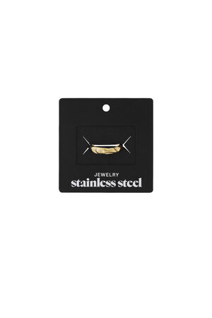 Ring organic shape Gold Color Stainless Steel One size h5 Picture4