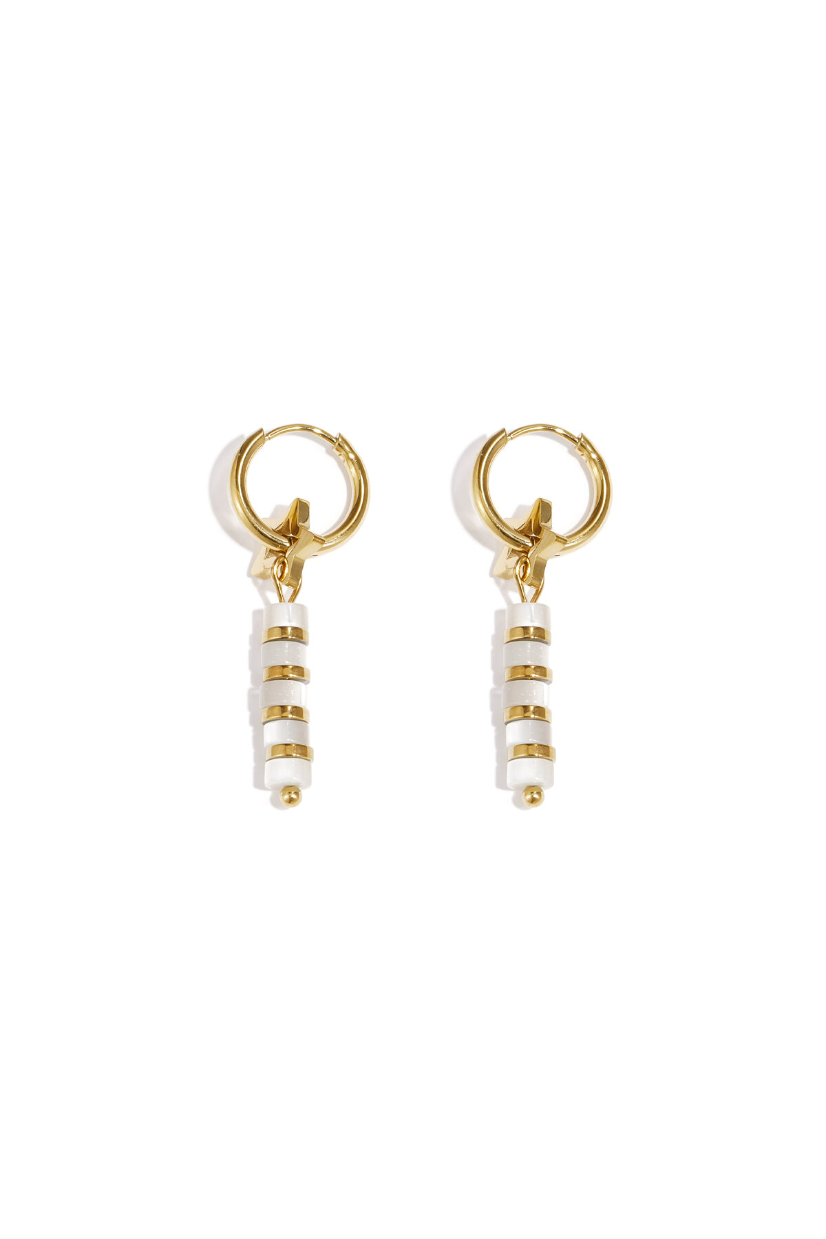 Star earrings with beads 2