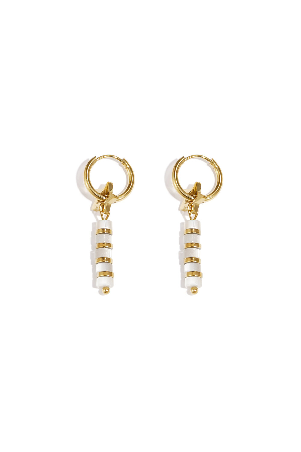 Star earrings with beads