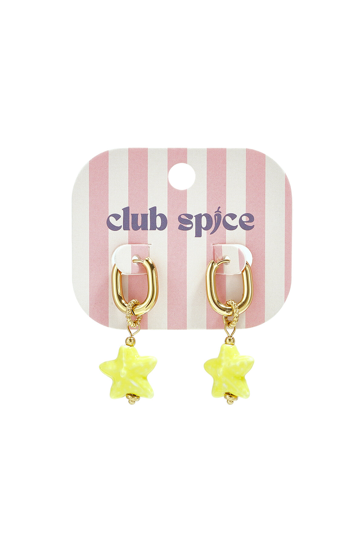 Squoval earrings with colored star pendant h5 Picture2