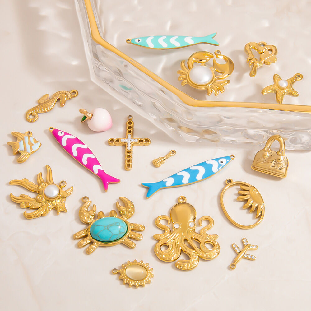 Oceanic Stainless Steel Waterproof Gold Color Pendants Picture4