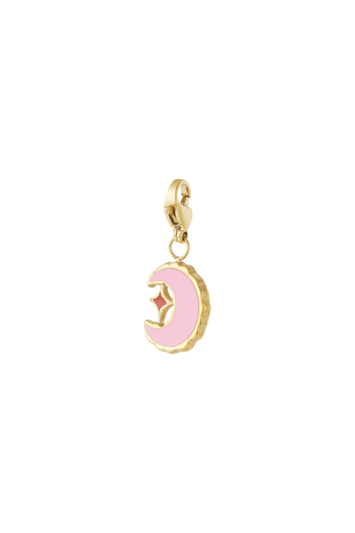 Pink moon jewelry charm 