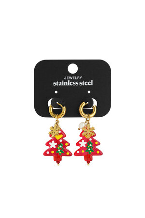 Stainless Steel Drop Earrings plant Casual Christmas Simple Series Women's jewelry h5 Picture5