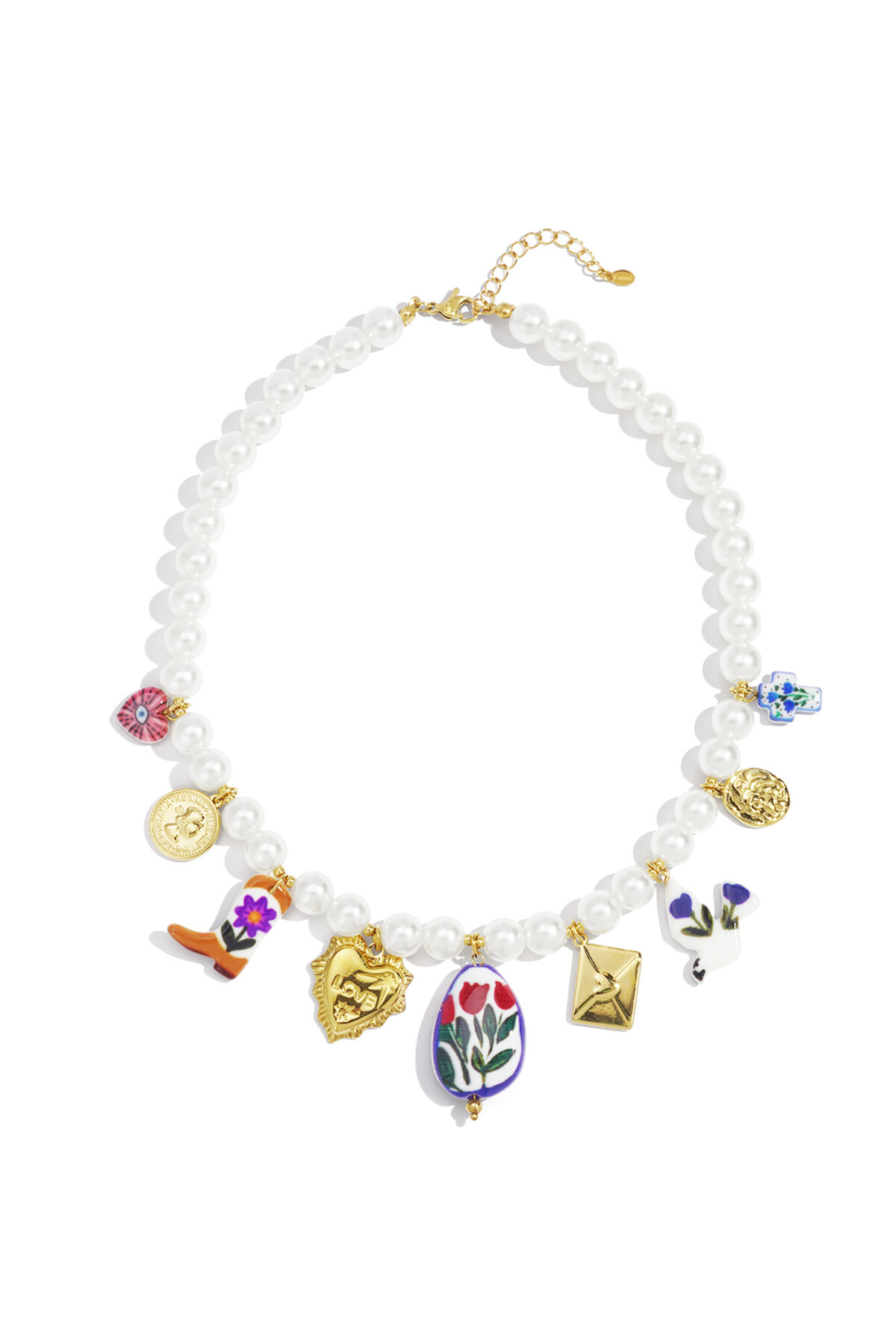 Plastic Beaded Necklaces Heart Casual Daily Ethnic Series Women's jewelry Picture4