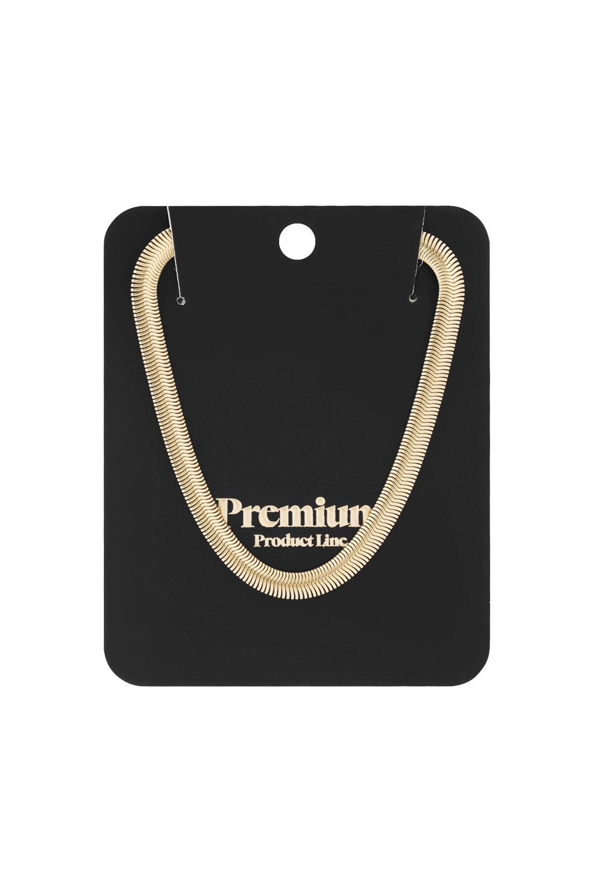 necklace flat with print - Gold color-6.0mm h5 Picture8