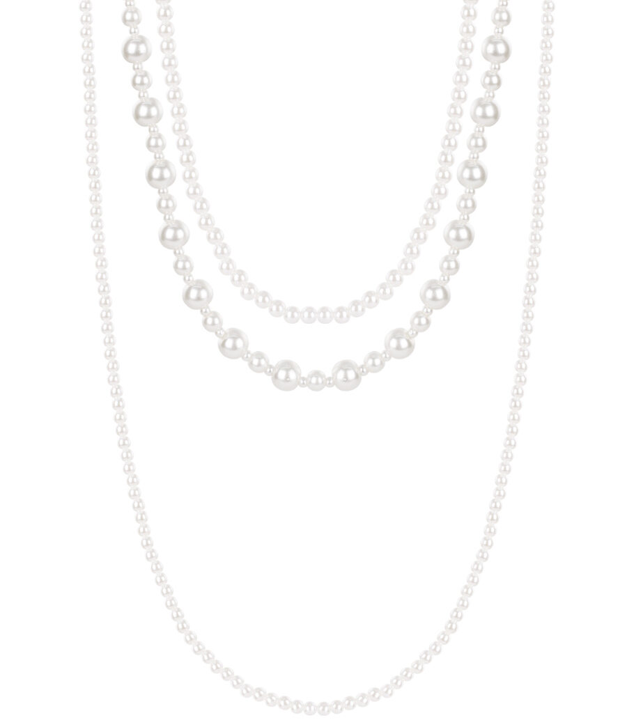 Layered Necklace mixed pearls h5