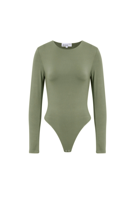 Knitted Nylon Shapewear Bodysuit Basic Solid Color 2