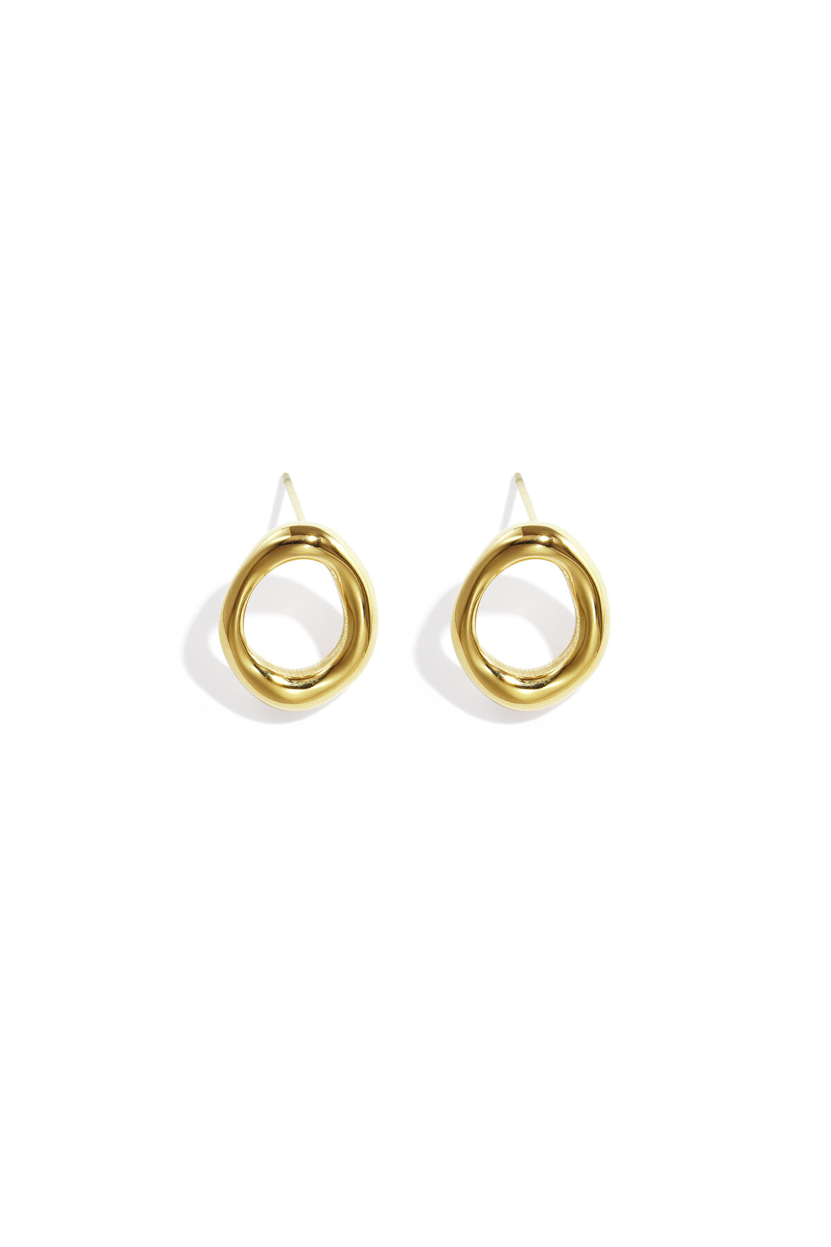 Pendientes De Acero Inoxidable Con Forma De Círculo, Estilo Casual, Diario, Sencillo, Para Mujer. 