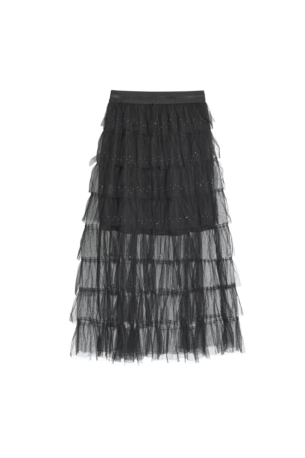 Polyester Women's Tiered Skirt Casual h5 Picture2